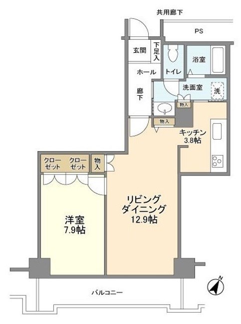 トルナーレ日本橋浜町  間取り