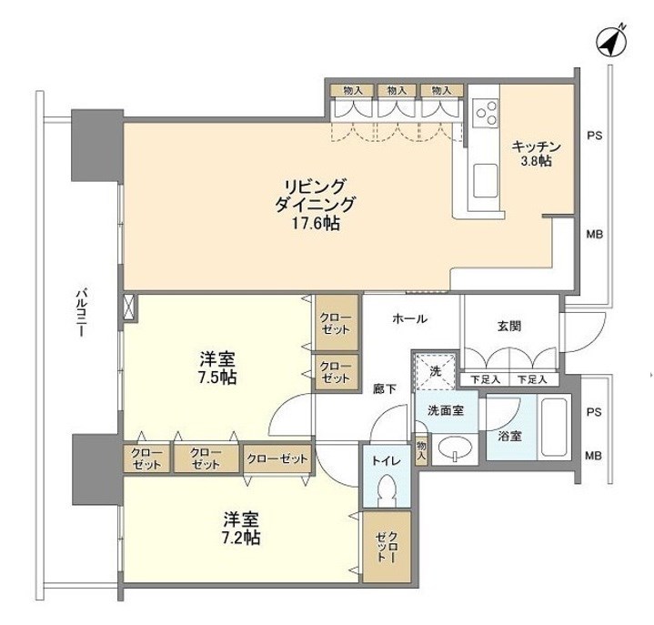リガーレ日本橋人形町  間取り