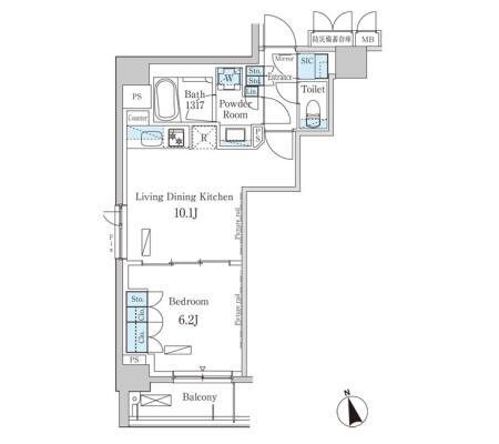 パークアクシス日本橋兜町  間取り
