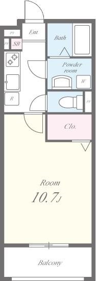 ヴィラケイ  205号室 間取り