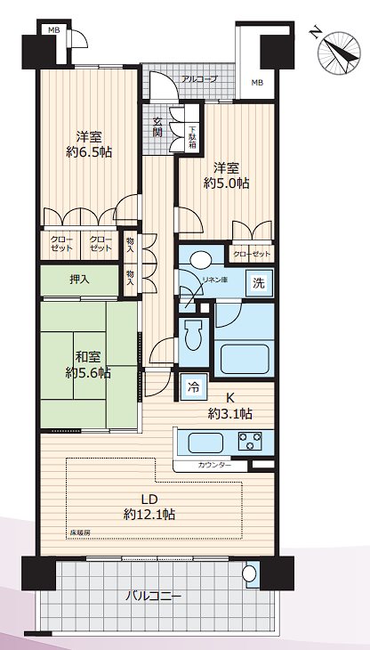 リライズガーデン西新井スカイレジデンス 間取り