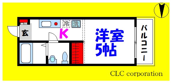 フローラ8 821号室 間取り