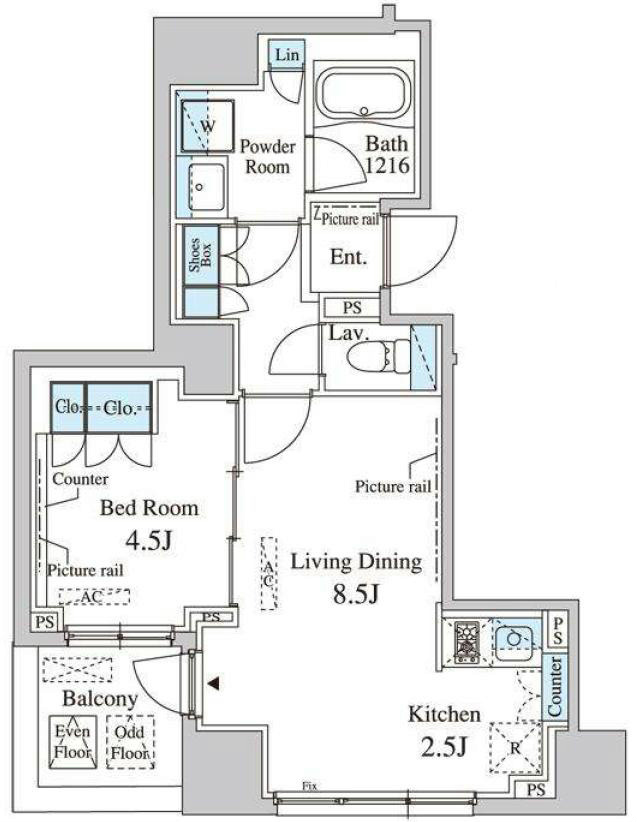 セレサ日本橋堀留町  間取り図