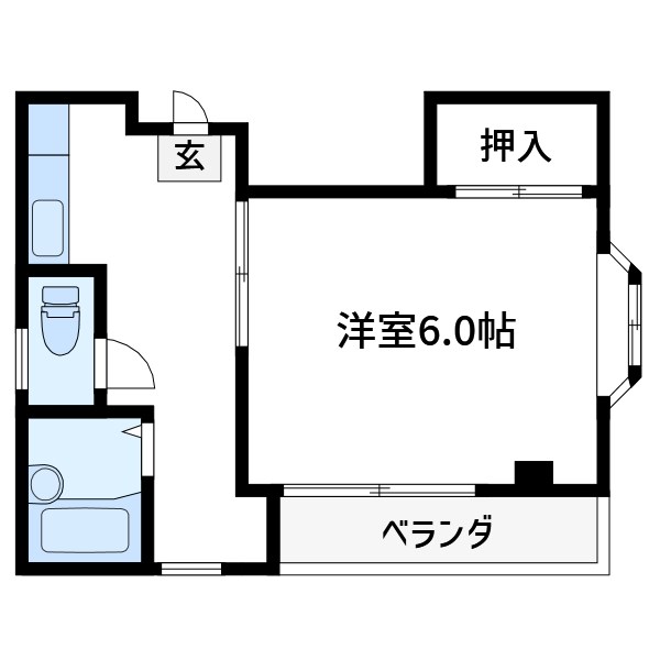 ムーンハイツ  201号室 間取り