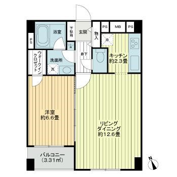 レーベンシティオ浅草ハイセレサ 504号室 間取り