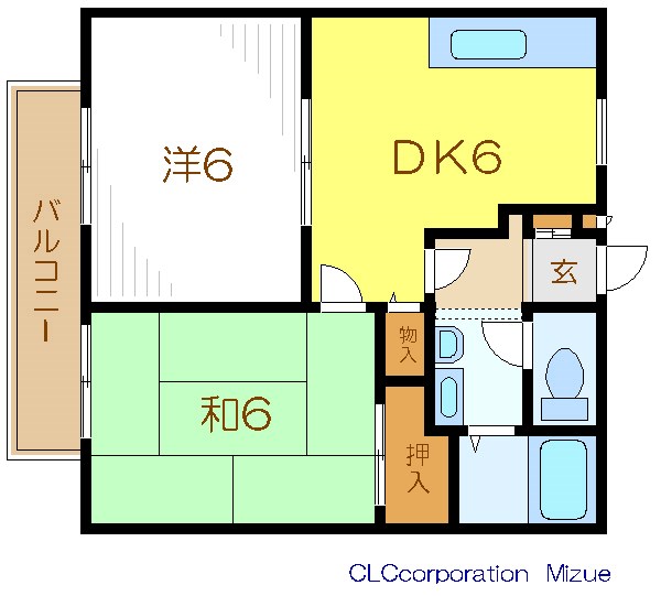 サンブリッジ 202号室 間取り