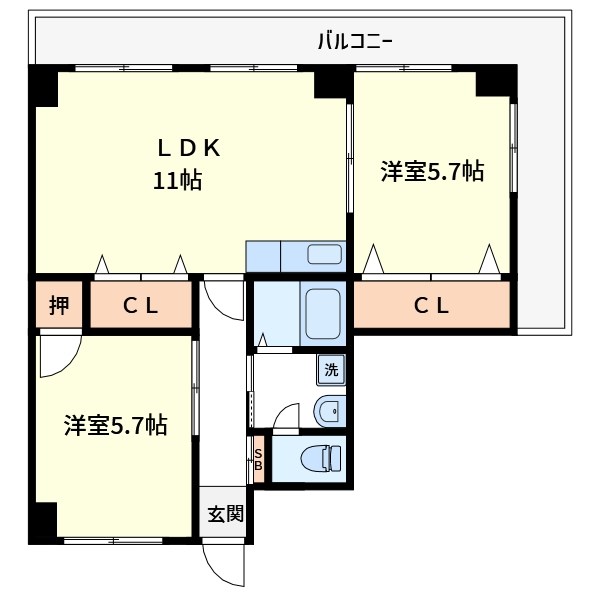 エクセレントアベ 301号室 間取り