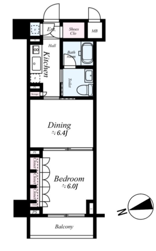 フィース水天宮前 間取り
