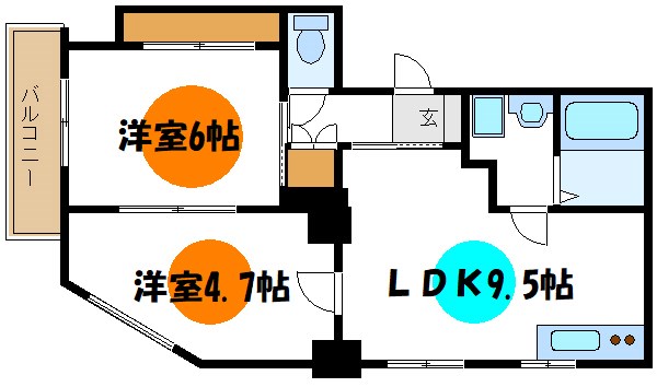 セシオン松江 401号室 間取り
