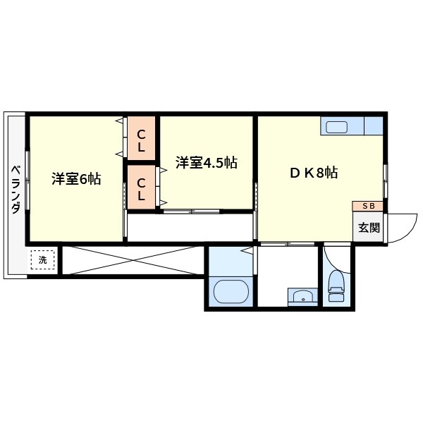 ハイツ野辺  間取り図