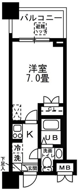 レジディア錦糸町  418号室 間取り