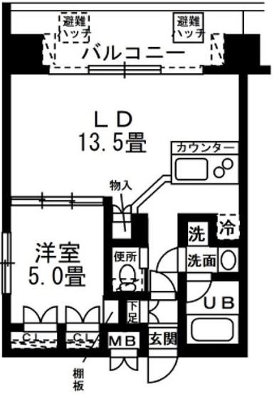 レジディア錦糸町  間取り図