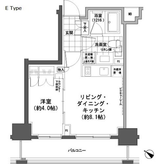 パークハビオ人形町 間取り図