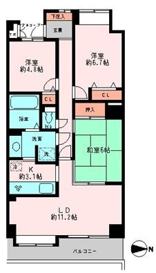 サンマンションアトレ町屋 間取り