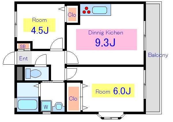 プレステージ新井 間取り図