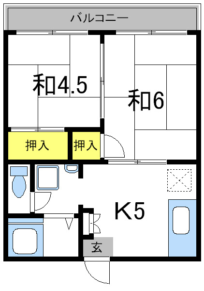 若葉ハイツ 間取り図