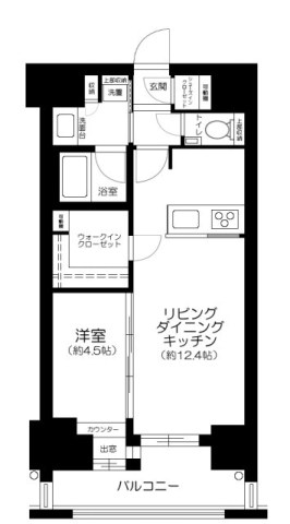 アスコットパーク日本橋浜町BISIKI 間取り図