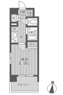 レジディア両国  401号室 間取り