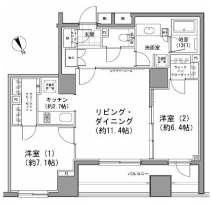 パークハビオ八丁堀 間取り