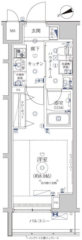 レアライズ葛西 303号室 間取り