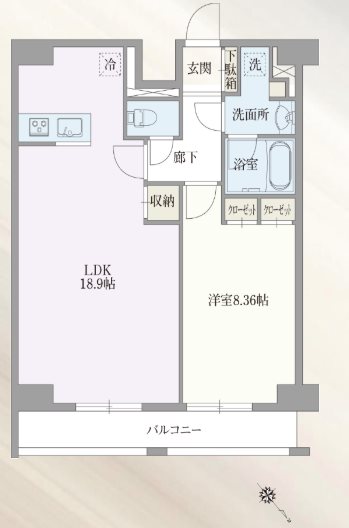 ベルエスパス箱崎   間取り図