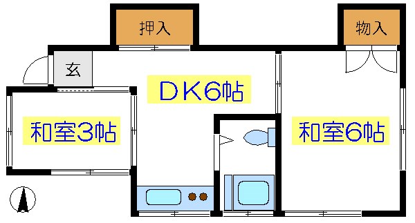 コーポコトブキ   間取り