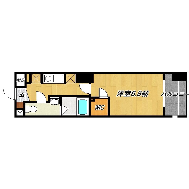 リステージＶＩＳＴＡ 707号室 間取り