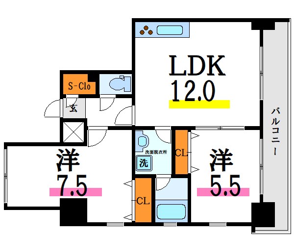 エレンシアK小岩 間取り図