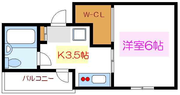 クレストコート小島   301号室 間取り