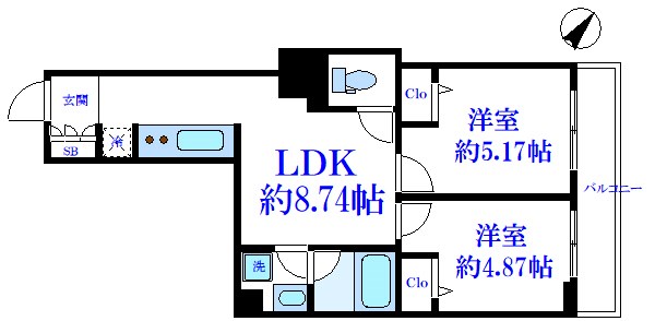 ルクレ新川レジデンス 間取り図