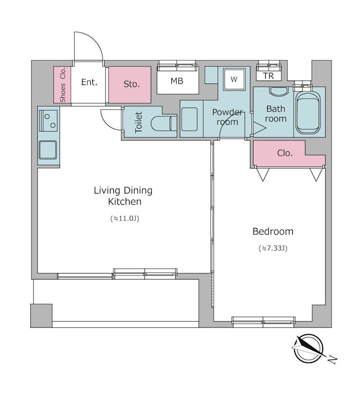レジディア三越前 間取り図