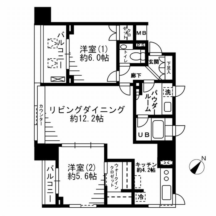 レジディア勝どき 間取り図