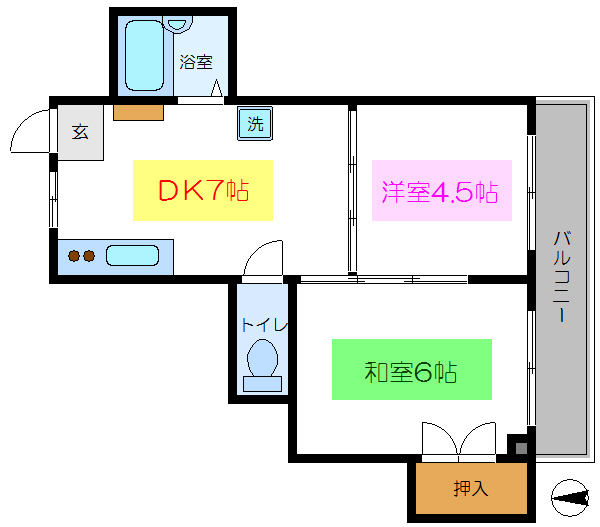 コーポササキ 間取り図