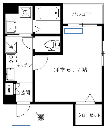 ｂ’ＣＡＳＡ門前仲町  間取り