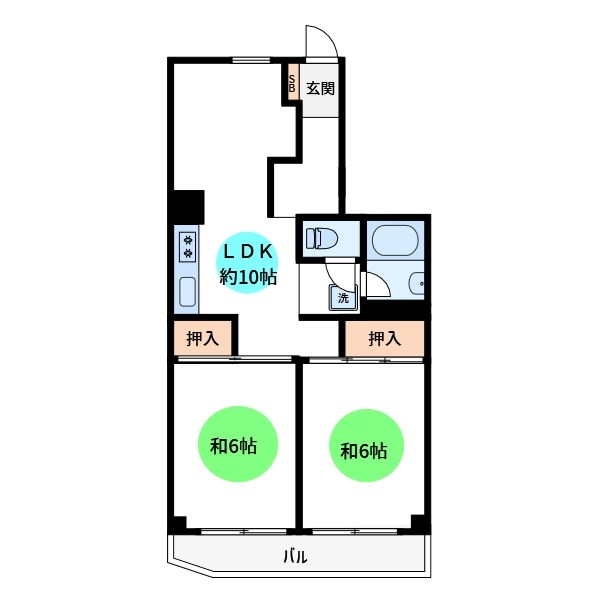 京成サンコーポ勝田台C棟 間取り図