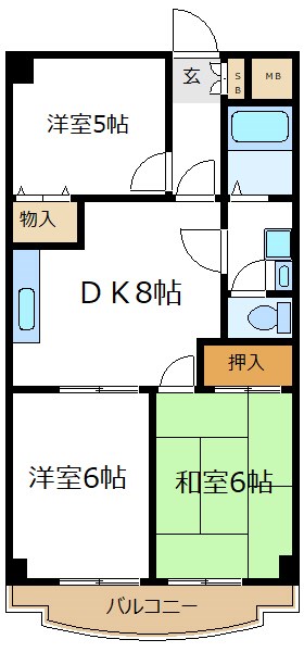 エスポワール東和  1 間取り図