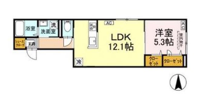 レクシア千住緑町 間取り図