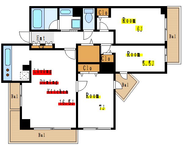 Daiwa Grace Maison 大島Ⅰ 間取り図
