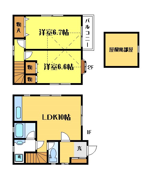 上中里ハウスⅠ 間取り