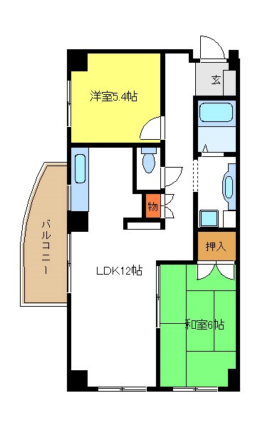 KIRAKUⅡ B棟 間取り図