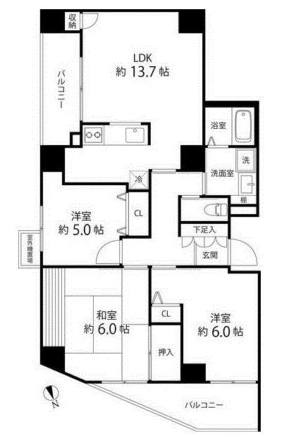 T&amp;#39;s garden東陽町  間取り図