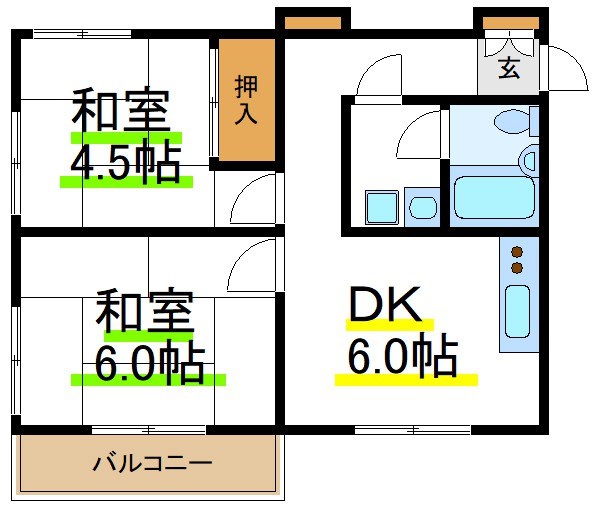 サンフラッツ  間取り