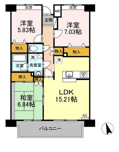 ＡＭＵＫＡＳ　アムカス  間取り図