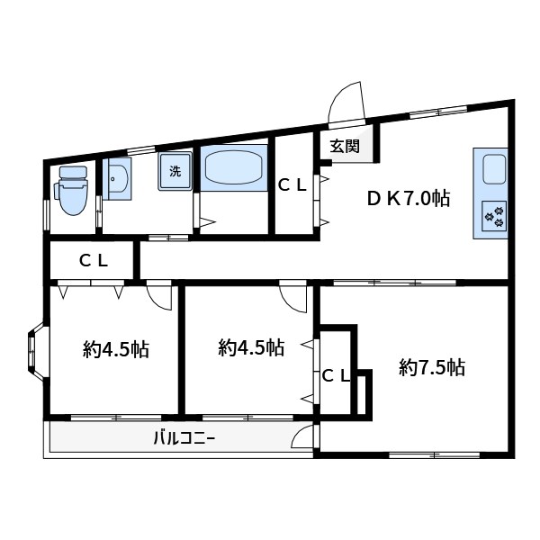 祥日瑞江ビル 201号室 間取り