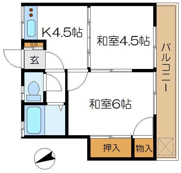 コーポニット  間取り図