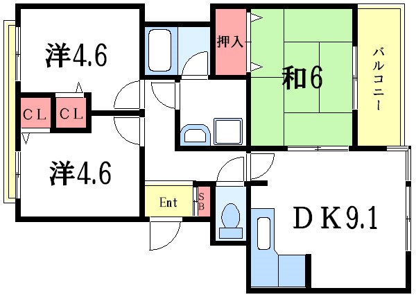 パラドール一之江 間取り