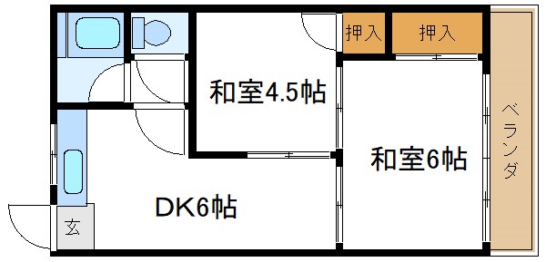 大杉木喜コーポ   間取り