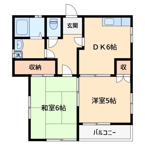 メゾンノース 201号室 間取り