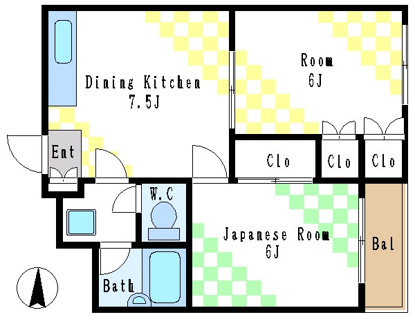 サンハイツ南砂  間取り図