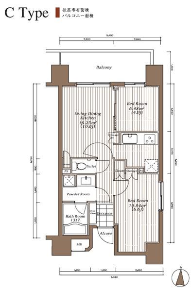 ザ・パーククロス錦糸町レジデンス 503号室 間取り